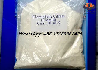 Стероидов эстрогена цитрата Clomiphene очищенности 99% порошок CAS 50-41-9 Clomid анти- белый кристаллический